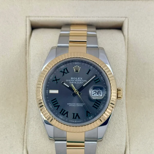 2018 Rolex Datejust 41mm 126333 Two-Tone Oyster Wimbledon Dial