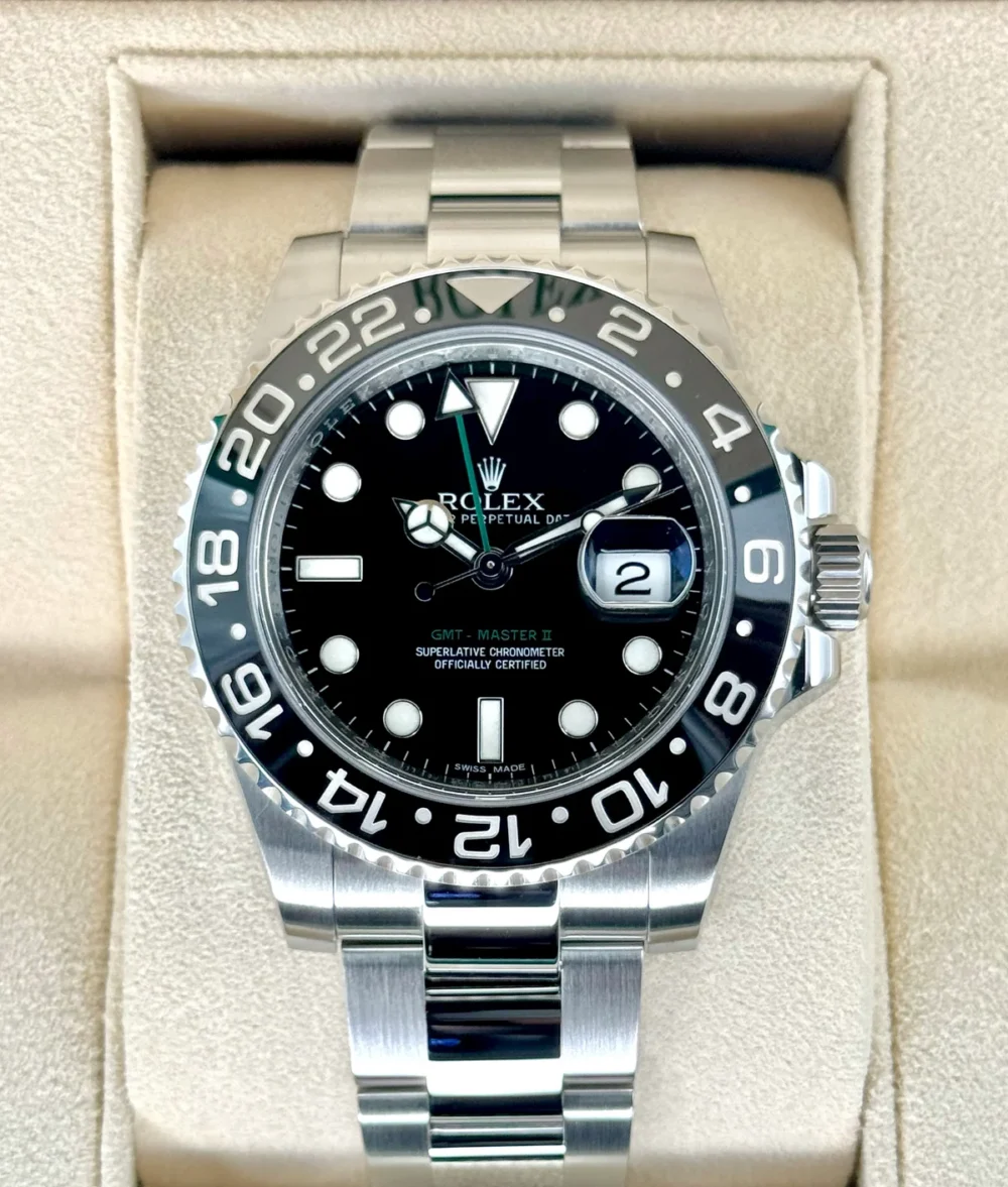 2012 Rolex GMT-Master II 40mm 116710LN Stainless Steel Black Dial