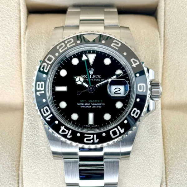 2012 Rolex GMT-Master II 40mm 116710LN Stainless Steel Black Dial