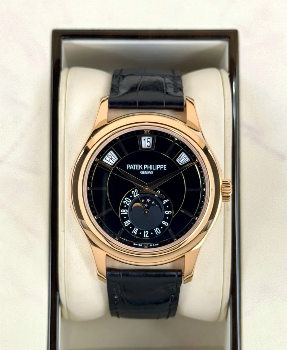 2014 Patek Philippe Annual Calender 40mm 5205R Rose Gold Black Dial
