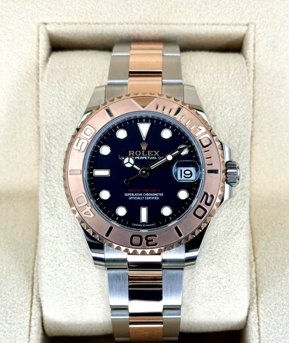 NEW 2023 Rolex Yacht-Master 37mm 268621 Two-Tone Black Dial