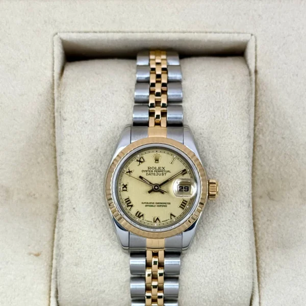 1997 Rolex Lady Datejust 26mm 69173 Two-Tone Jubilee Champagne Dial