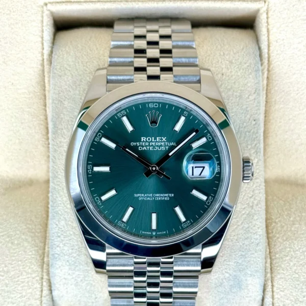 2024 Rolex Datejust 41mm 126300 Jubilee Green Dial