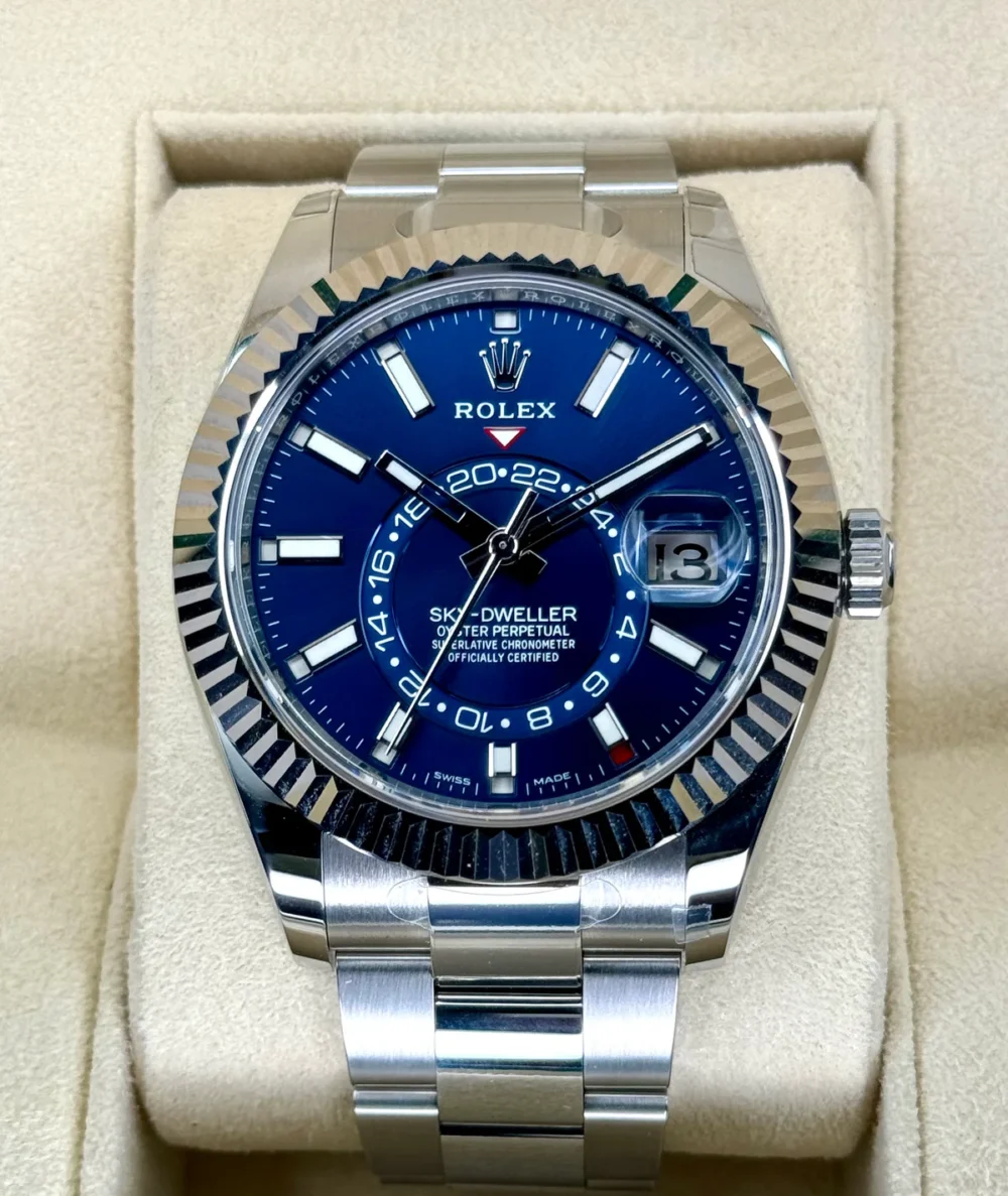 NEW 2022 Sky-Dweller 42mm 326934 Stainless Steel Oyster Blue Dial
