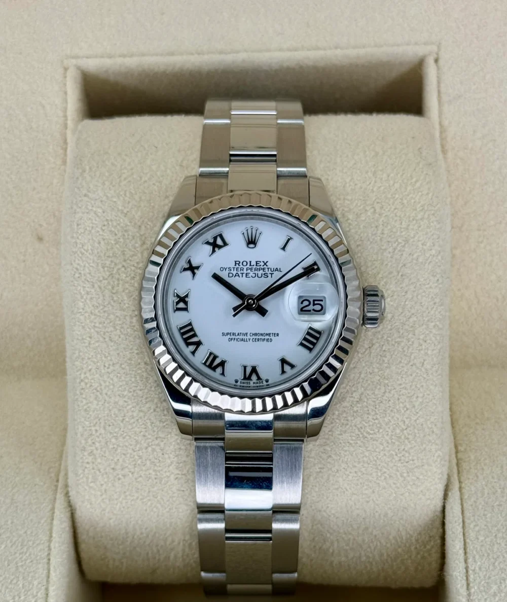 2021 Rolex Lady Datejust 28mm 279174 Stainless Steel Oyster White Dial