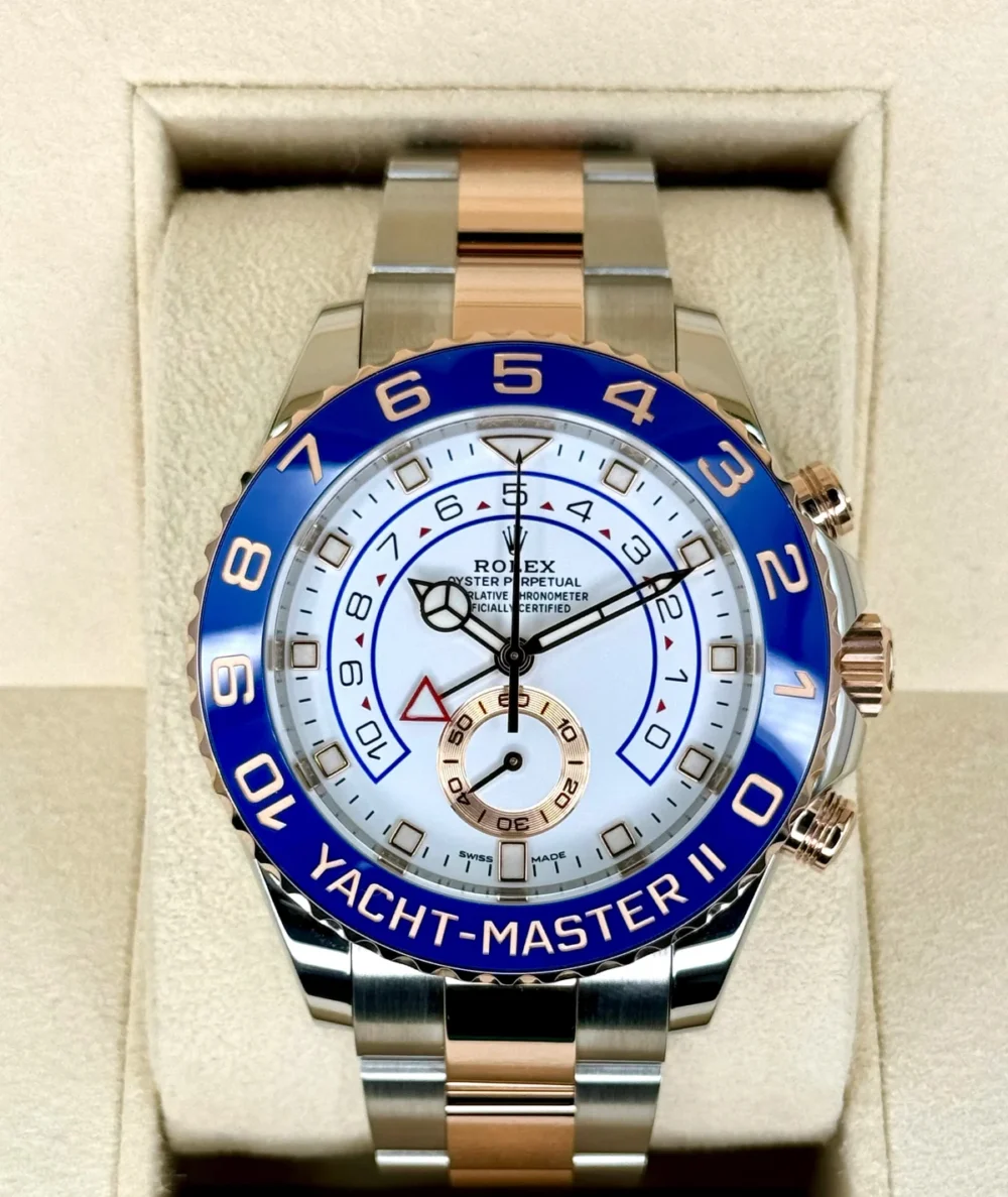 2021 Rolex Yacht-Master II 44mm 116681 Two-Tone White Dial