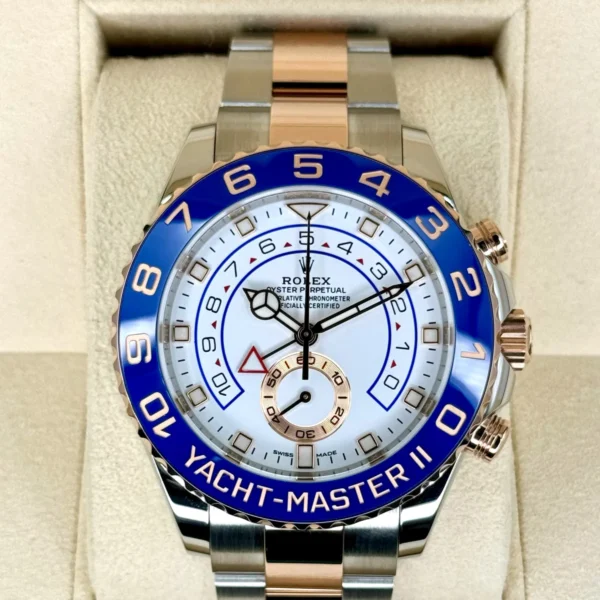 2021 Rolex Yacht-Master II 44mm 116681 Two-Tone White Dial