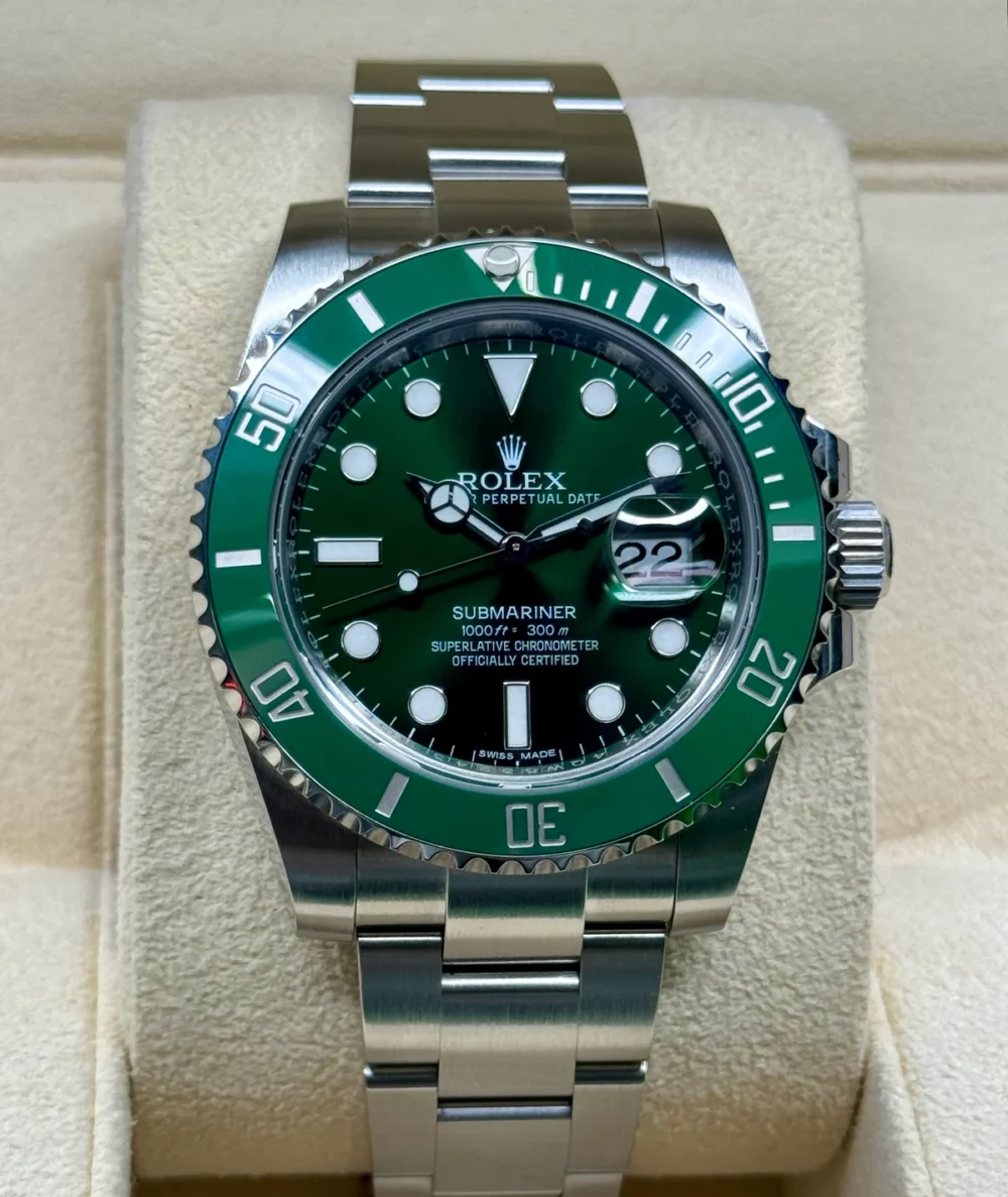 2015 Rolex Submariner "Hulk" 40mm 116610LV Green Dial