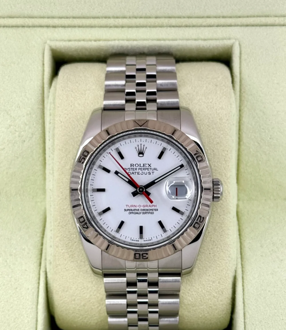 2006 Rolex Datejust Turn-O-Graph 36mm 116264 Jubilee White Dial
