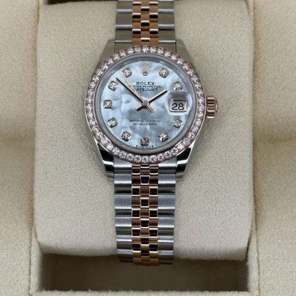 NEW 2023 Rolex Lady-Datejust 28mm 279381RBR MOP Diamond Dial
