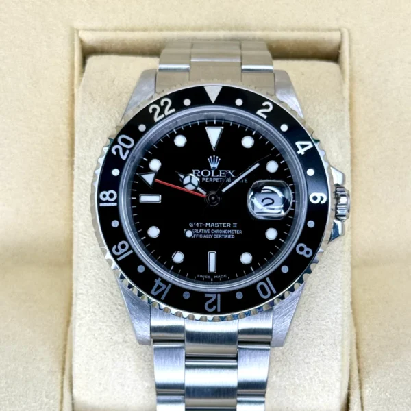 2003 Rolex GMT-Master II 40mm 16710LN Stainless Steel Black Dial