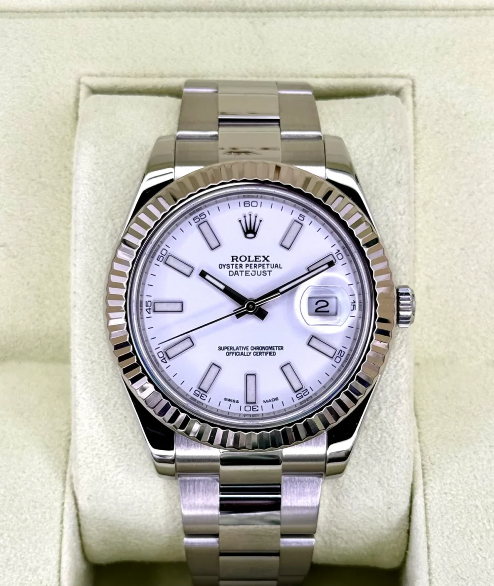 Rolex Datejust 41mm 116334 Stainless Steel Oyster White Dial