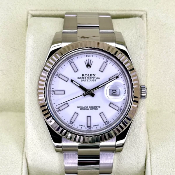 Rolex Datejust 41mm 116334 Stainless Steel Oyster White Dial