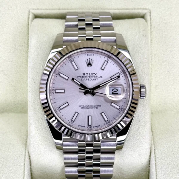 2017 Rolex Datejust 41mm 126334 Stainless Steel Jubilee Silver Dial