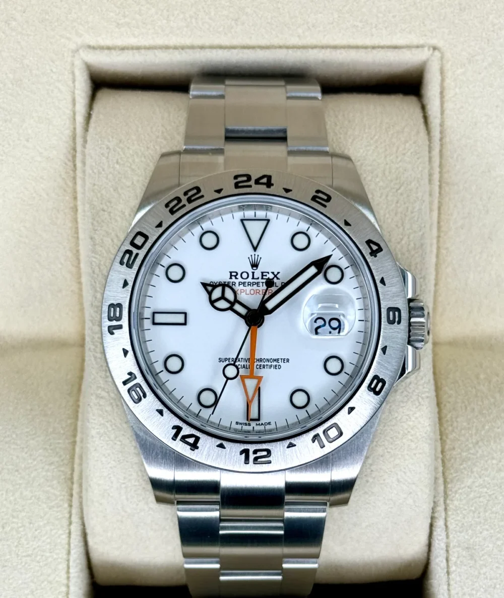 2017 Rolex Explorer II 42mm 216570 Polar White Dial