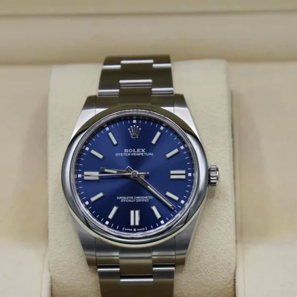 New 2023 Rolex Oyster Perpetual 41mm 124300 Blue Dial