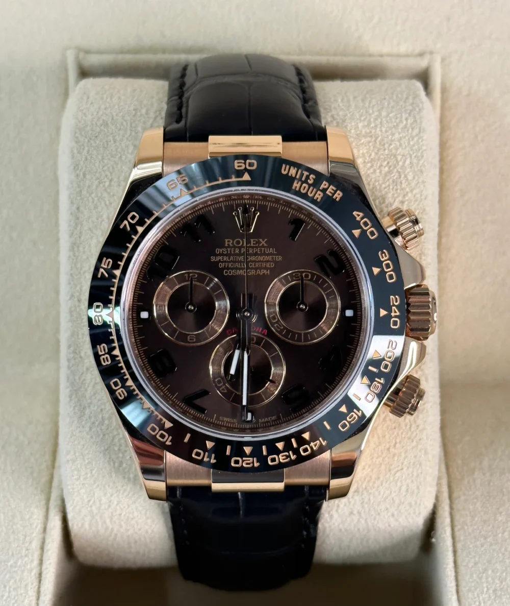 2011 Rolex Daytona 40mm 116515LN Rose Gold Chocolate Arabic Dial