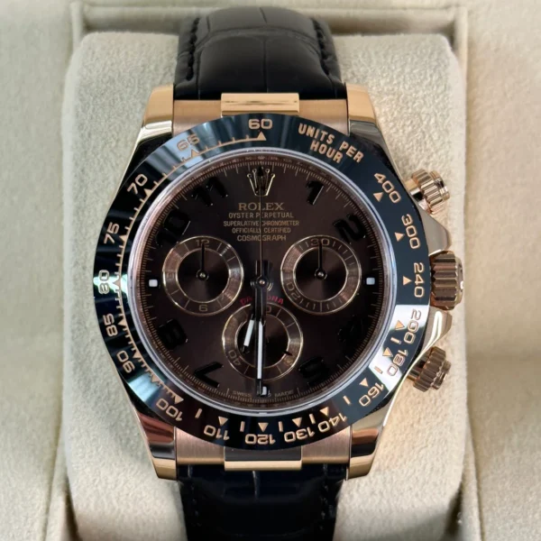 2011 Rolex Daytona 40mm 116515LN Rose Gold Chocolate Arabic Dial
