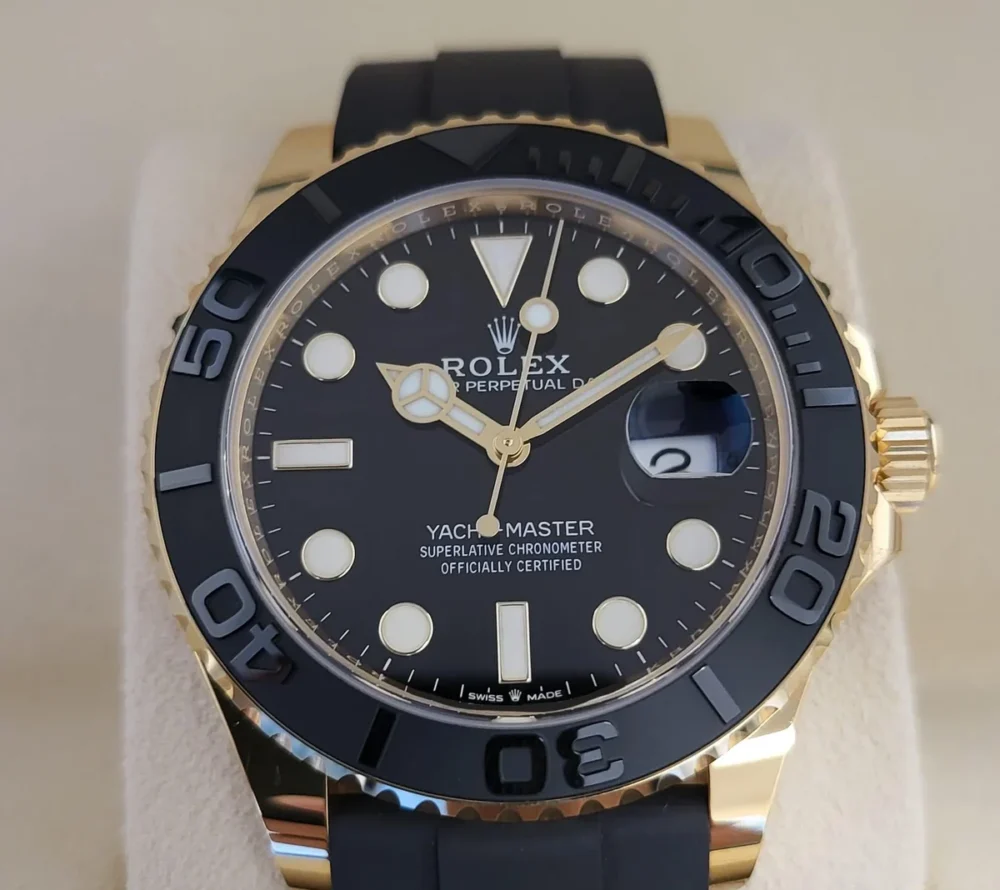 NEW 2023 Rolex Yacht-Master 42mm 226658 Gold Oysterflex Black Dial